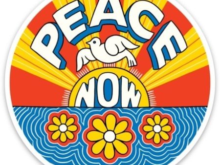 Peace Now Die Cut Sticker Hot on Sale