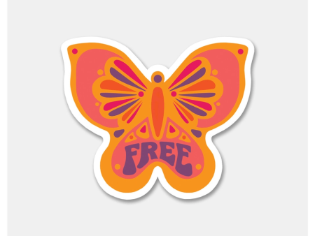 Groovy Free Butterfly Sticker Online Hot Sale