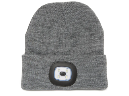 Grey Light-Up Beanie For Cheap