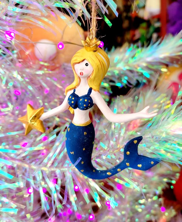 Mermaid Colorful Resin Assorted Ornament Online now