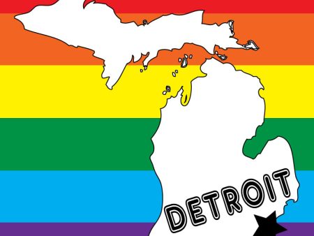 Detroit Rainbow Star Sticker For Discount