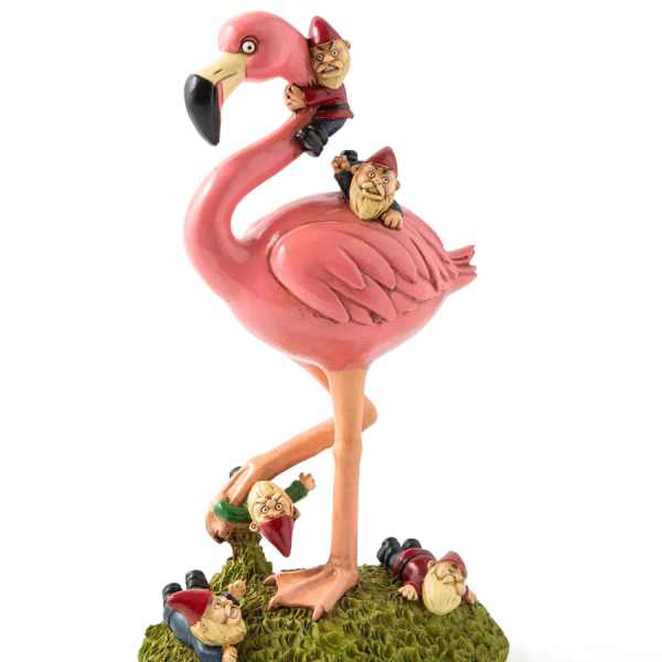 Pink Flamingo Garden Gnome on Sale