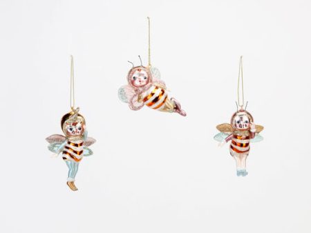 Bee Cupies Glass Assorted Ornament Online Hot Sale