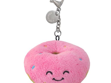 Micro Pink Donut Plush Keychain 3  Online Sale