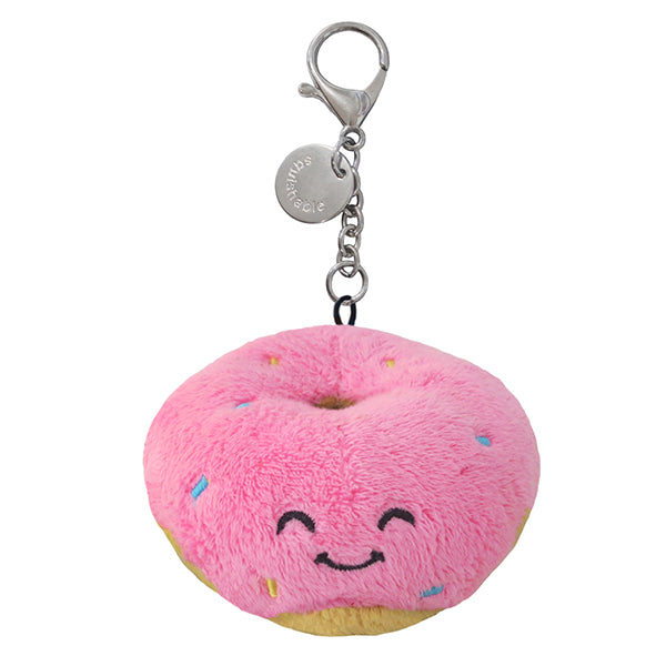 Micro Pink Donut Plush Keychain 3  Online Sale