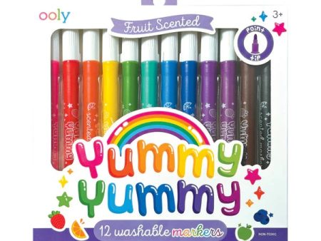 Yummy Yummy Scented 12 Double-Ended Washable Markers Supply