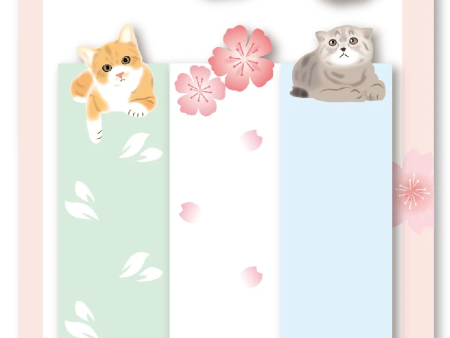 Cat Sakura Cherry Blossom Sticky Notes Nekoni Fashion