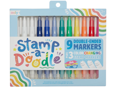 Stamp-A-Doodle 9 Double-Ended And 3 Color Changing Stamp Markers For Cheap