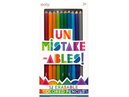 Un-Mistake-Ables 12 Erasable Colored Pencils Supply