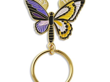 Non-Binary Butterfly Keychain For Sale