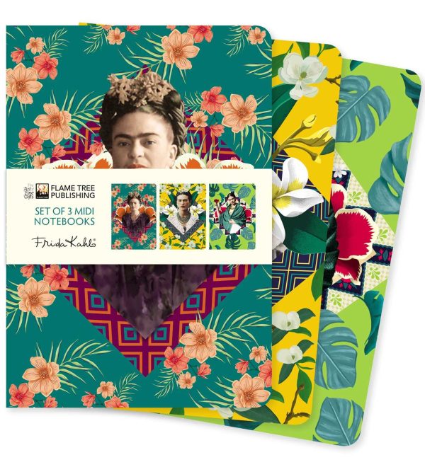 Frida Kahlo Set Of Three Midi Notebooks Supply