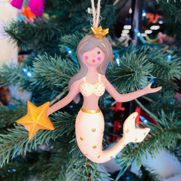 Mermaid Colorful Resin Assorted Ornament Online now