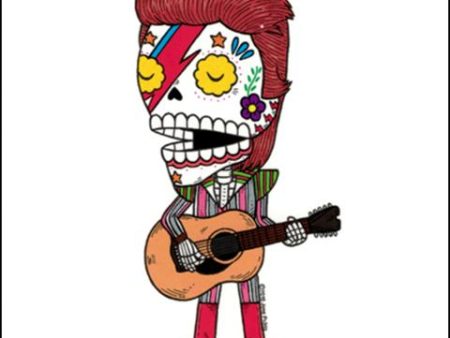 Ziggy Stardust Sugar Skull Sticker David Bowie Fashion