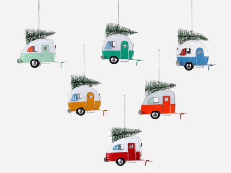 Camper Metal Assorted Ornament Supply