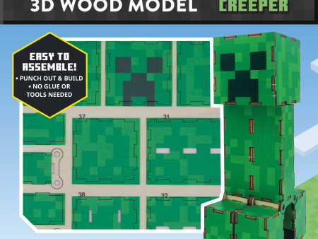 Minecraft Creeper IncrediBuilds 3D Wood Model Sale