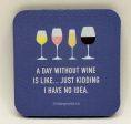 Day Without Wine Is Like I Have No Idea Coaster Online now