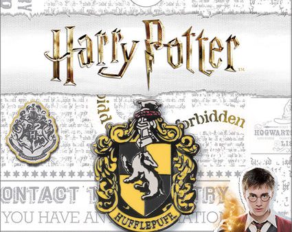 Harry Potter Hufflepuff Crest Enamel Pin on Sale