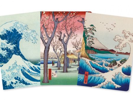 Japanese Woodblock Set Of Three Mini Notebooks Online Hot Sale