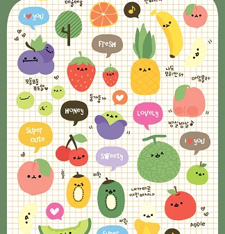 Bittersweet Fruit Puffy Stickers Suatelier For Discount