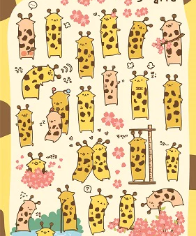 Giraffe Epoxy Stickers Funny Sticker World Supply