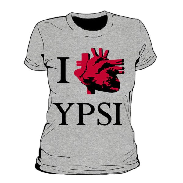 I Real Heart Ypsi Women s T-Shirt Online Hot Sale