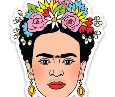 Frida Kahlo Flower Crown Die Cut Sticker Cheap