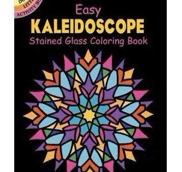 Easy Kaleidoscope Stained Glass Coloring Book Sale