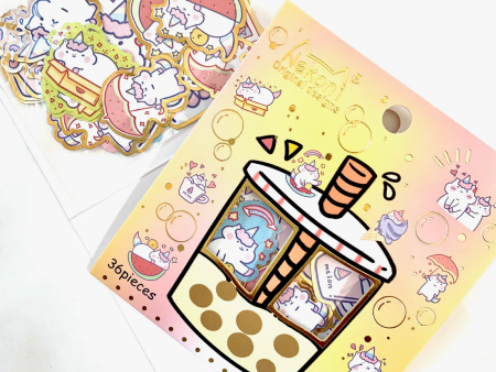 Unicorn Boba Sticker Bag Nekoni Online Sale