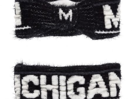 Michigan Black Fuzzy Headband on Sale