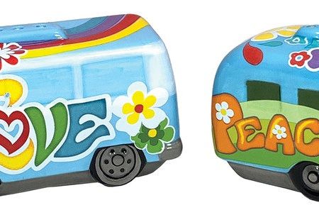 Road Trip Love Bus Salt & Pepper Shaker Set Sale