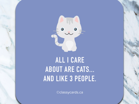 All I Care About Are Cats And Like 3 People Coaster Online Sale