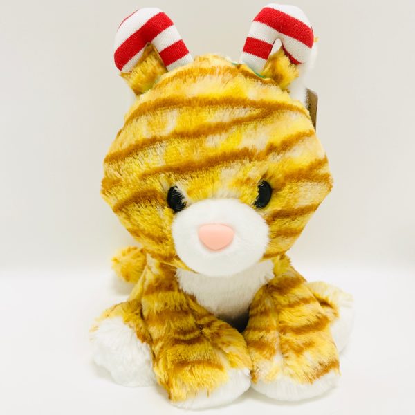 Candy Cane Tabby Cat Plush 8.5  Online