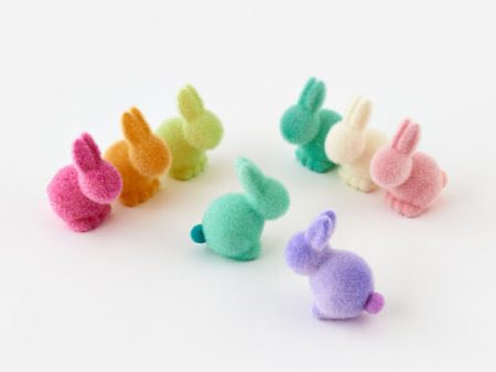 Flocked Seated Bunny Assorted 3.5  Online Sale