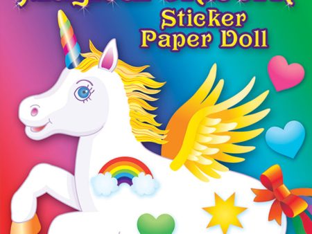 Glitter Magical Unicorn Sticker Paper Doll Online now