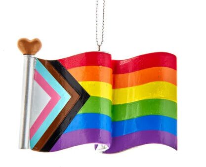 Progress Pride Flag Resin Ornament Online now