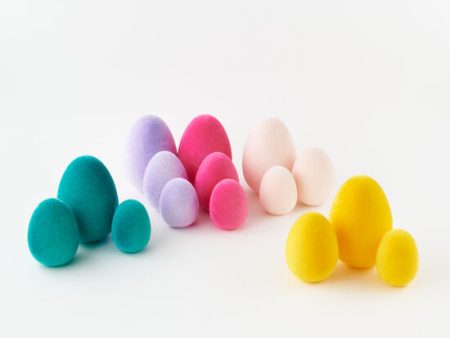 Flocked Egg Assorted Medium 6.5  Supply