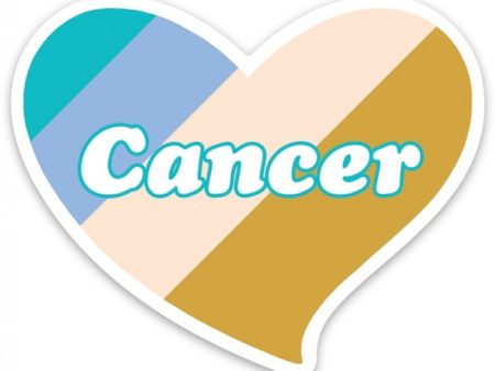 Cancer Heart Die Cut Sticker Zodiac on Sale