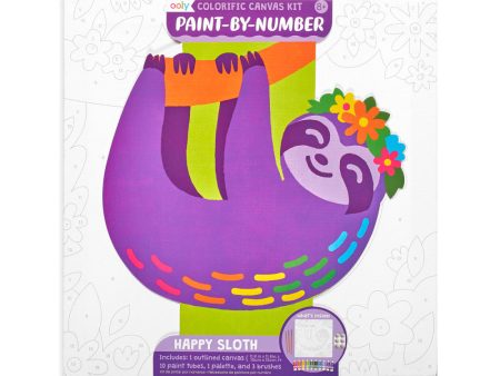 Paint By Numbers Happy Sloth Colorific Canvas Kit Online now