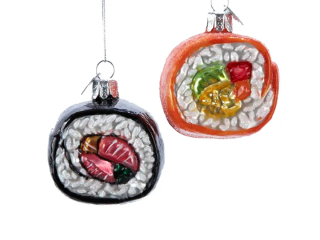 Sushi Seaweed OR Salmon Glass Assorted Ornament Online now