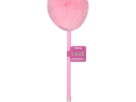 Pink Furry Heart Pen Online now