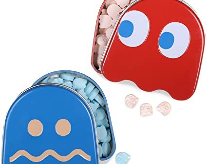 Pac-Man Ghost Sours Candy Tin Cherry Or Blue Raspberry Cheap