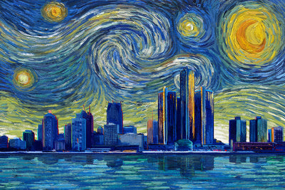 Detroit Starry Night Puzzle 1000 pc Online now