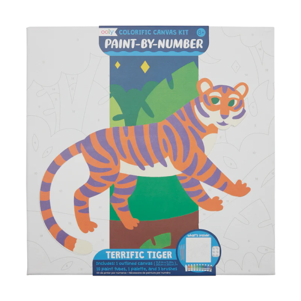 Paint By Numbers Terrific Tiger Colorific Canvas Kit on Sale