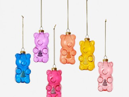 Gummy Bear Glass Assorted Ornament Sale