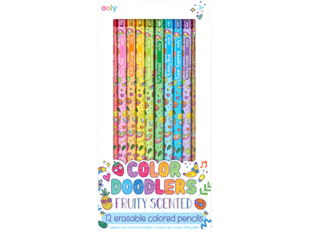 Color Doodlers 12 Erasable Scented Colored Pencils Online Sale