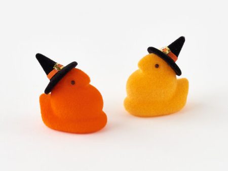 Flocked Peeps With Witch Hat Assorted 2.25  For Sale