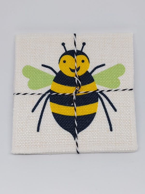 Bumble Bee Fabric Coaster Set Online Hot Sale