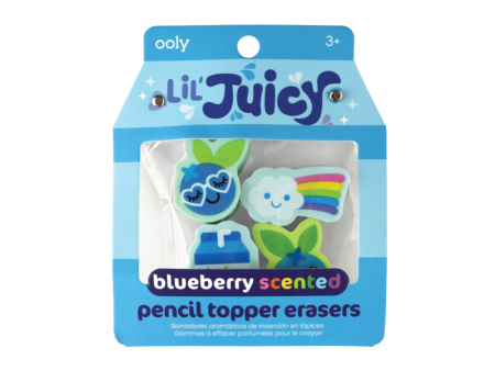 Lil  Juicy Blueberry Scented Pencil Topper Erasers Online