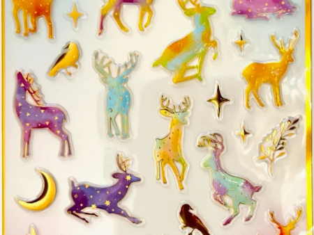 Deer Forest Crystal Gel Stickers Nekoni Fashion