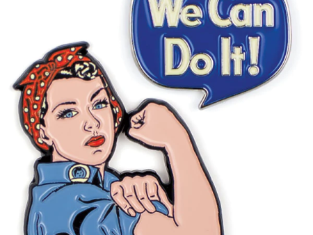 Rosie The Riveter & We Can Do It Enamel Pin Set Online Hot Sale